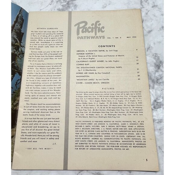 Pacific Pathways Pictorial Magazine Of The West May 1946 America Travel - Picture 2 of 11